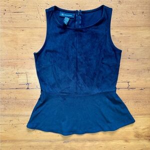 INC Black Peplum Sleeveless Top